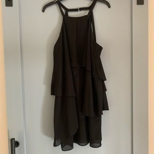 Fabrik Black Halter Style Open Back Dress